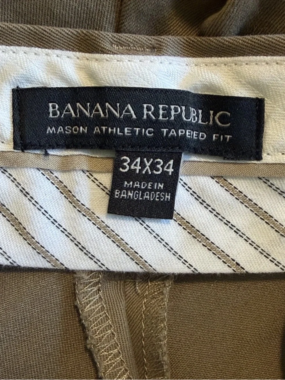 Men’s Banana Republic Mason Athletic Tapered Pant Size 34 x 34